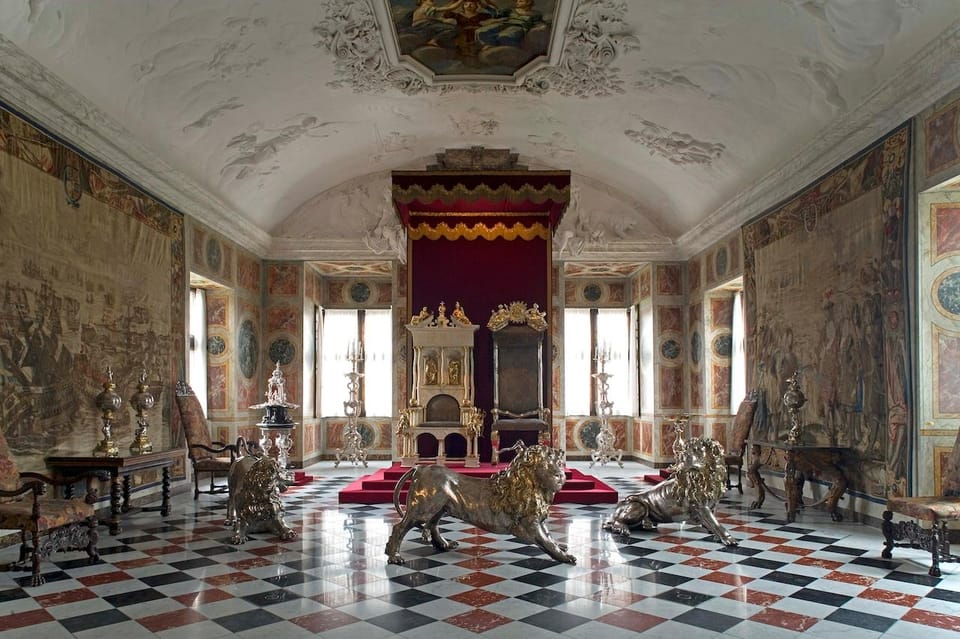 Copenhagen: Rosenborg Castle Entry Ticket - The baptismal font for Danish princes and princesses: a calmer ending