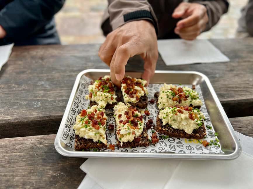 Secret walking Food Tour Copenhagen - The Smørrebrød Stop: Bacon, Egg, and Truffle in a Local Hotspot
